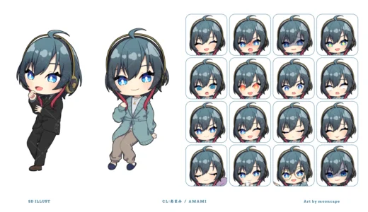 美甘 彩　SDイラスト